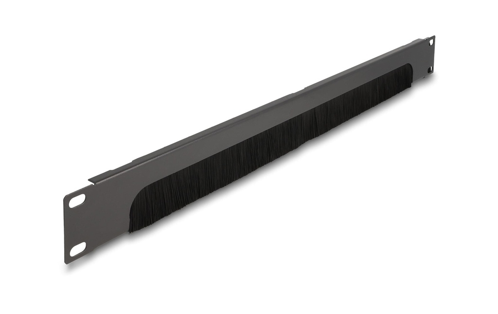 Delock Joint-brosse Gestion des câbles Rack 19, Gris foncé