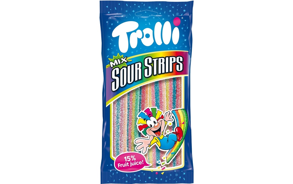 Trolli Bonbons gommeux Mix Sour Strips 85 g