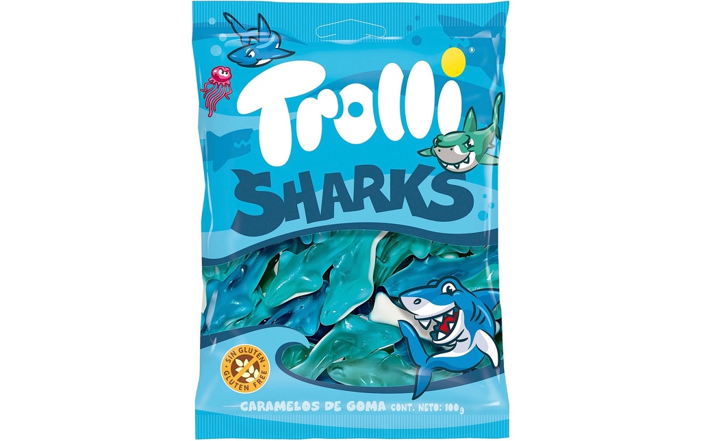 Trolli Bonbons gommeux Sharks 100 g
