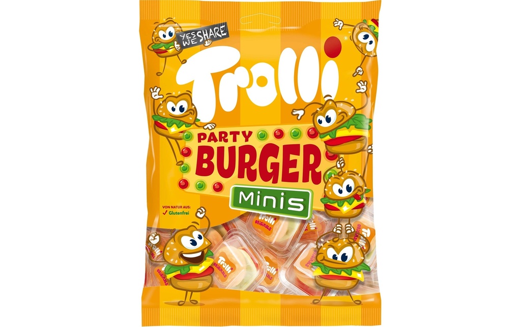 Trolli Bonbons gommeux Mini burger 100 g
