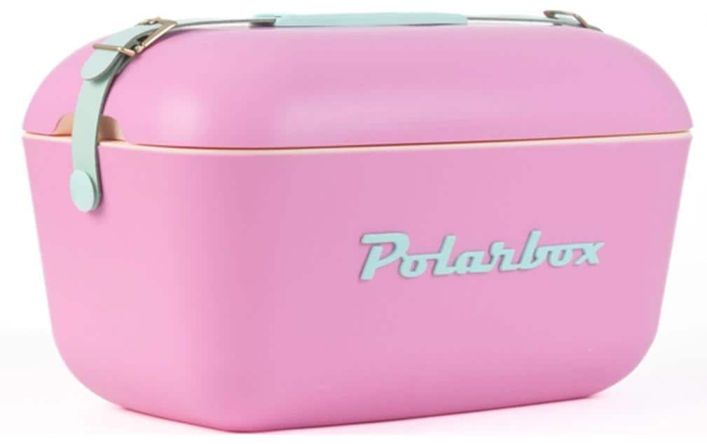 Polarbox Retro Cooler 12 l Bubblegum Pink – Cyan