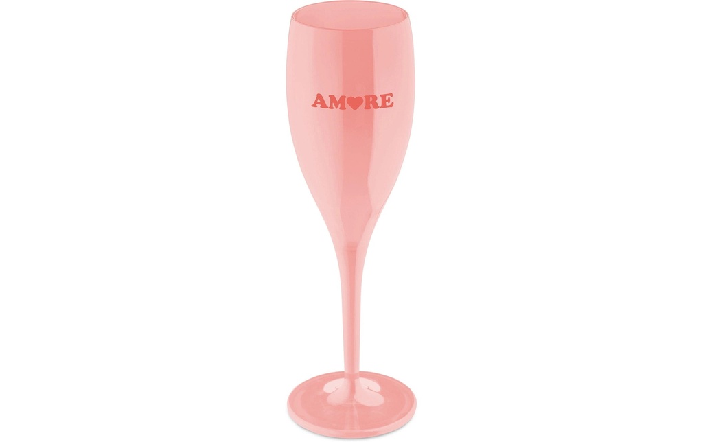 Koziol Verre à champagne Amore 100 ml, 1 Pièce/s, Rose
