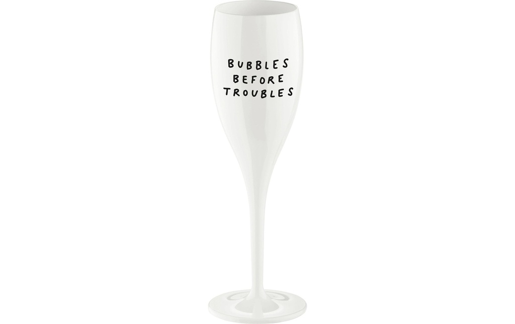 Koziol Verre à champagne Bubbles 100 ml, 1 Pièce/s, Blanc