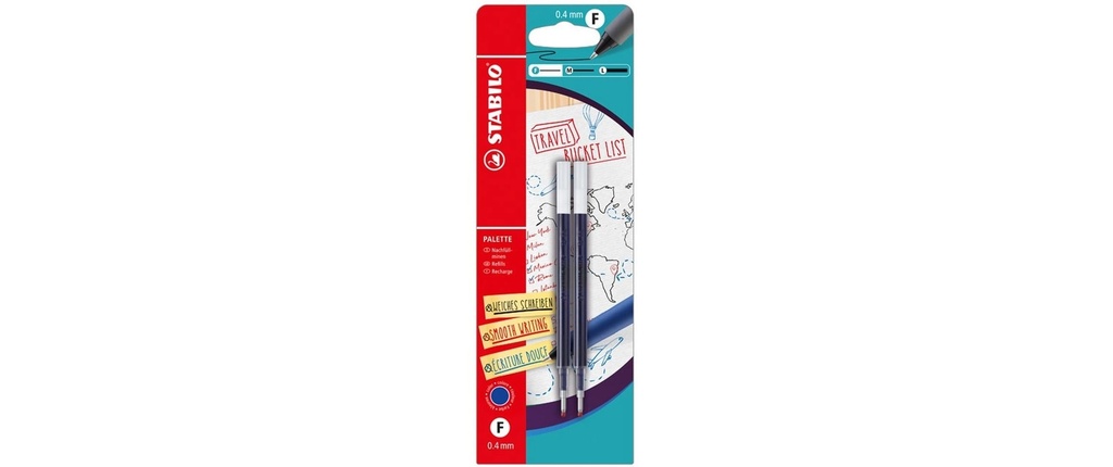 STABILO PALETTE recharges bleu blister 0.4 mm, Bleu