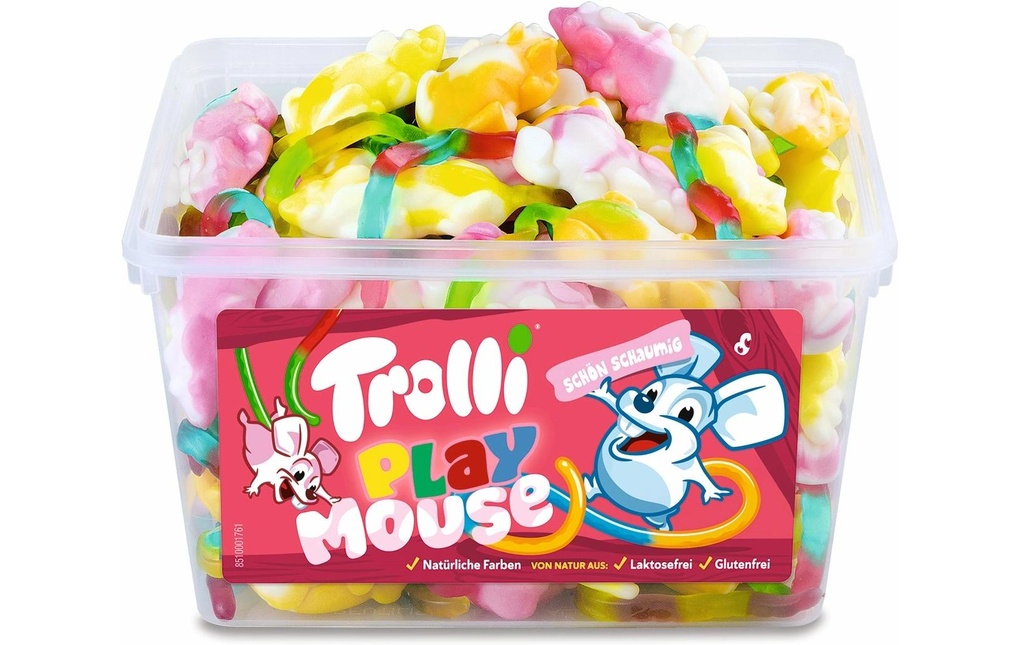 Trolli Bonbons gommeux Boîte de Playmouse 1200 g