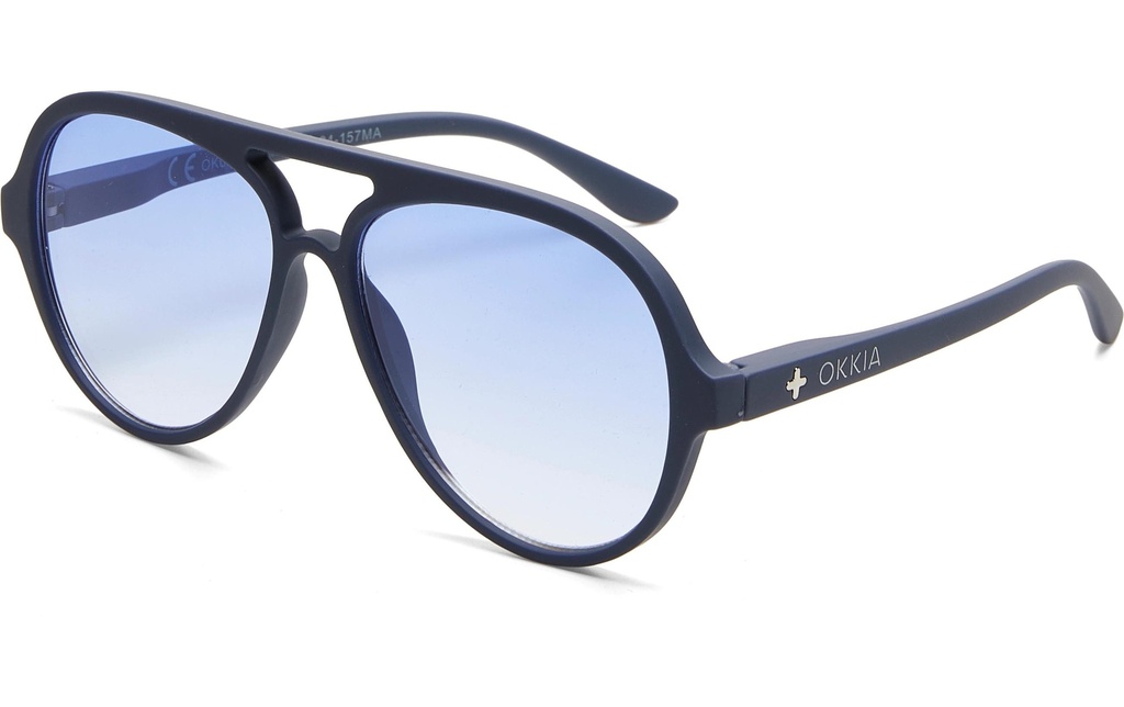 OKKIA Lunettes de soleil Alessio Midnight, Lentille bleue