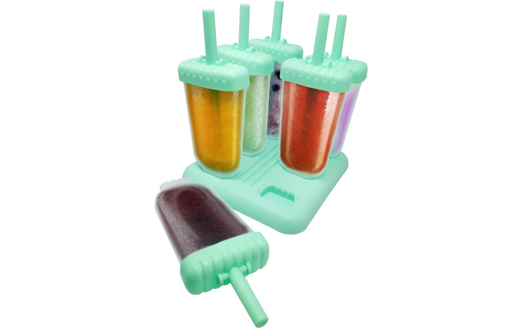 Nerthus Moule à glace Set de 6 bâtonnets de glace et plateau de fond