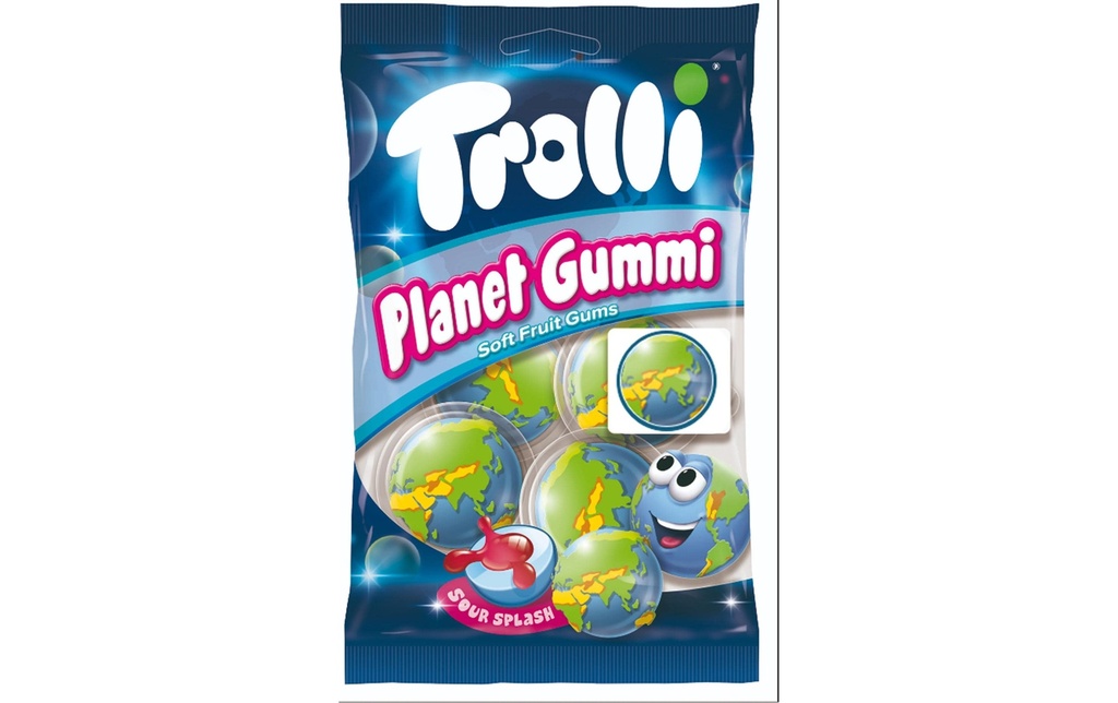 Trolli Bonbons gommeux Planète caoutchouc 75 g