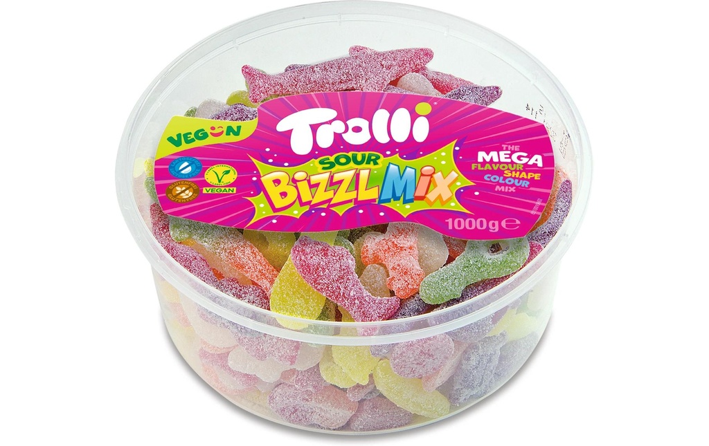 Trolli Bonbons gommeux Boîte Bizzl Mix 1000 g