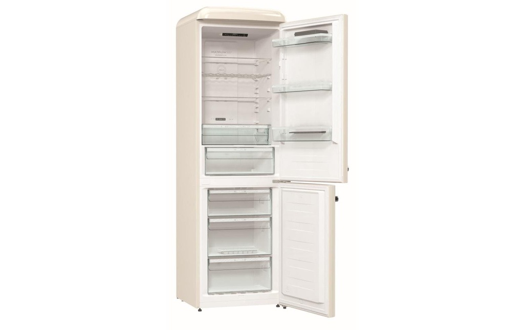 Gorenje Réfrigérateur congélateur ONRK619DC Beige, Droite
