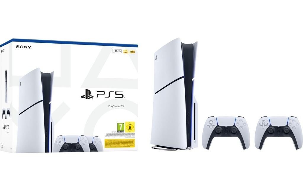 Sony Playstation PlayStation 5 Slim Disc 1 TB Bundle D/F/I 2 Controller