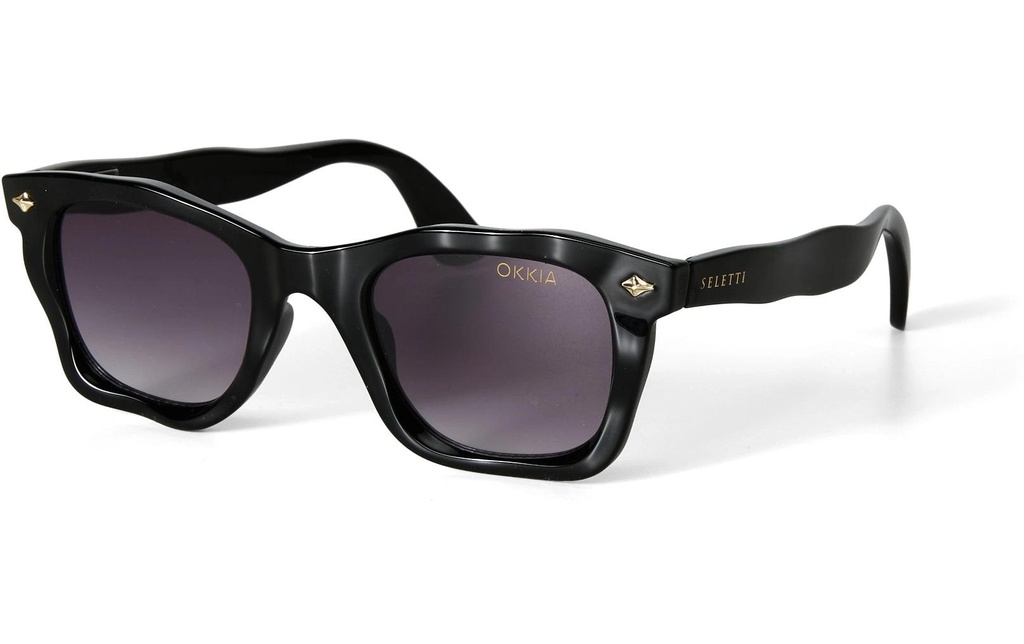 OKKIA Lunettes de soleil Seletti Dakota noir, lentille à gradient noir