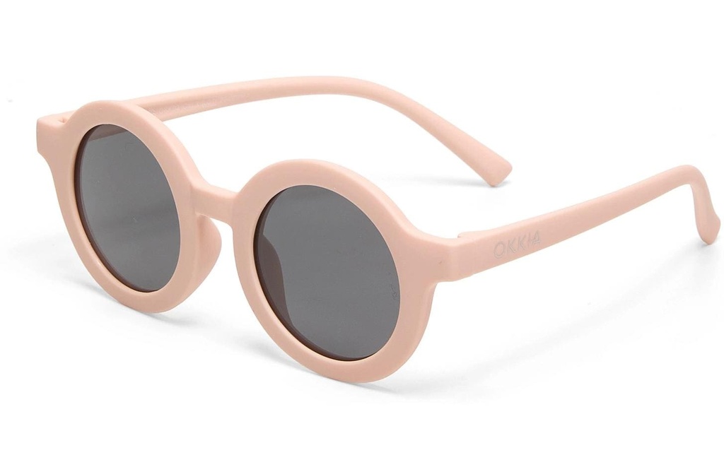 OKKIA Lunettes de soleil pour enfants Tondo, 6-10 ans Rose clair