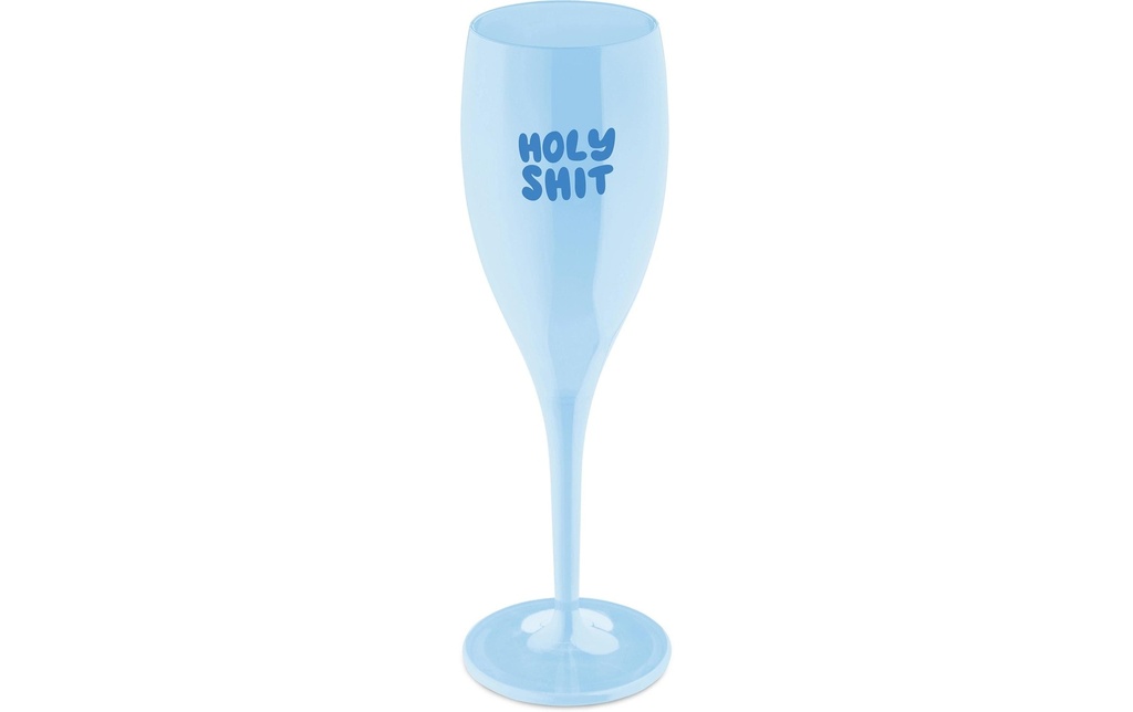 Koziol Verre à champagne Holy Shit 100 ml, 1 Pièce/s, Bleu