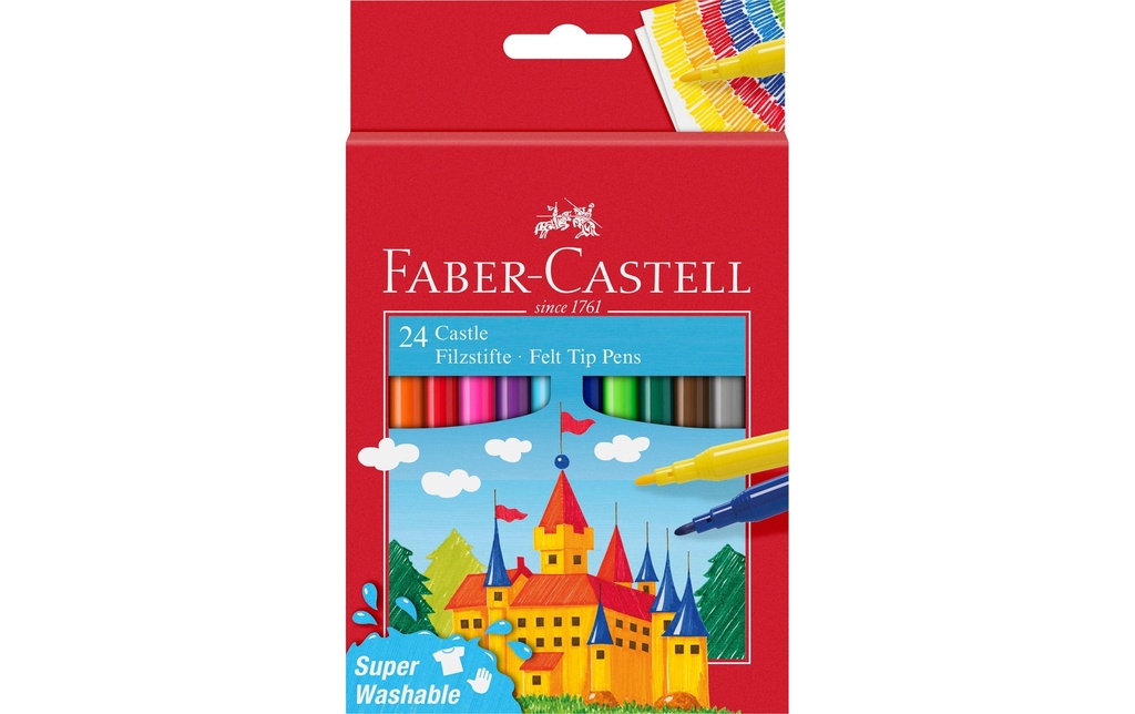 Faber-Castell Crayon feutre Château Set de 24 pièces