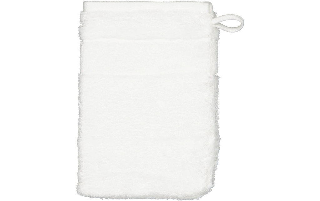 Cawö Gant de toilette Noblesse 16 x 22 cm, Blanc