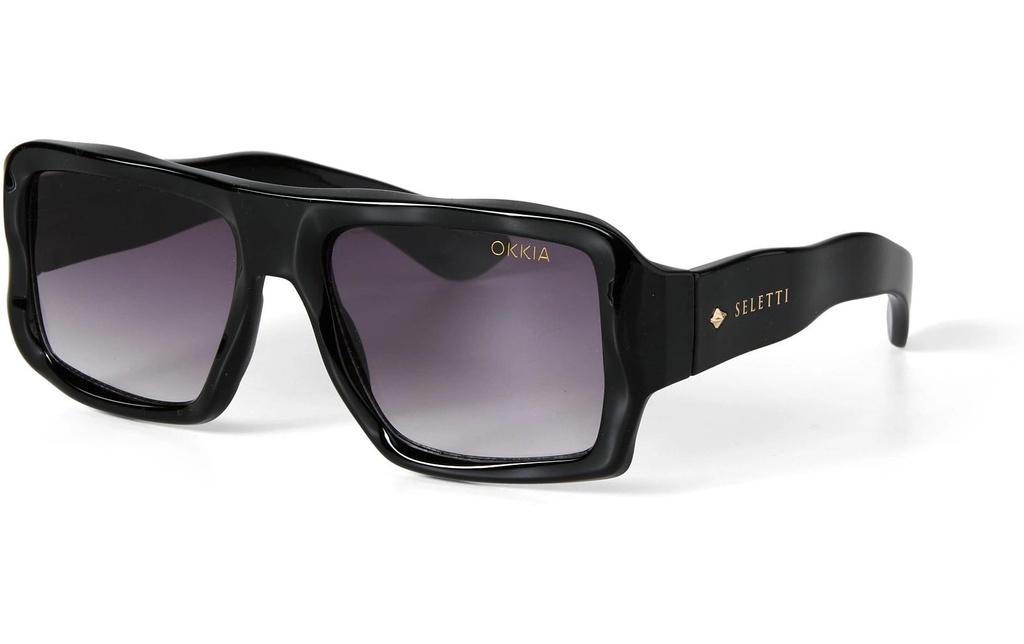 OKKIA Lunettes de soleil Seletti Kansas noir, lentille à gradient noir
