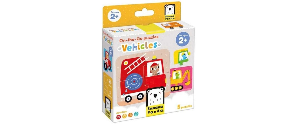 BANANA PANDA Puzzle On-the-Go Vehicles (20 pces)
