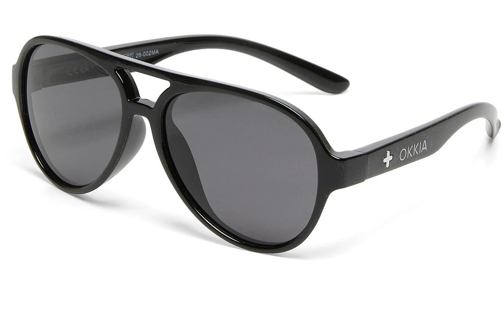 OKKIA Lunettes de soleil pour enfants Aviator 6-10 ans Black