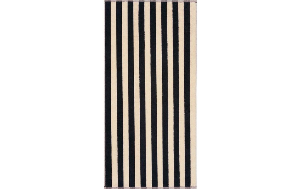 Cawö Serviette de douche Bold 70 x 140 cm, Noir/Beige