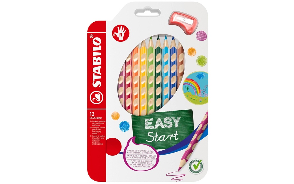 STABILO Crayons coul.EASYcolors R 12p. (12 pces)