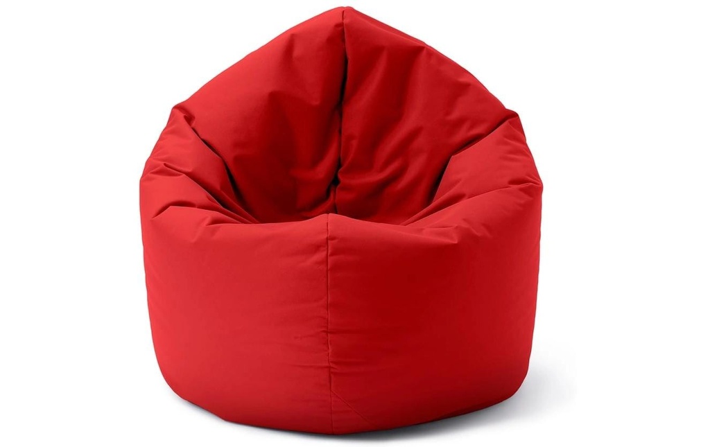 Lumaland Pouf rond 2 en 1, 300 l Polyester (PES), Rouge