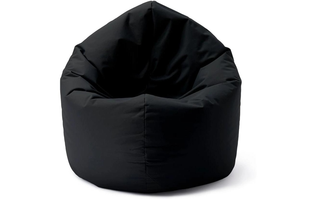 Lumaland Pouf rond 2 en 1, 300 l Polyester (PES), Noir