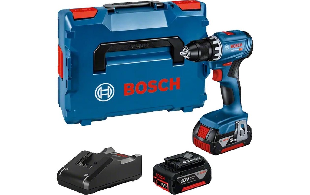 Bosch Professional Perceuse-visseuse sans fil GSR 18 V-45 + 2x 3.0Ah en L-BOXX