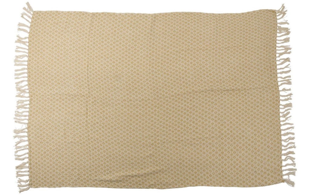 Arti Casa Couverture en coton 170 x 130 cm, Jaune