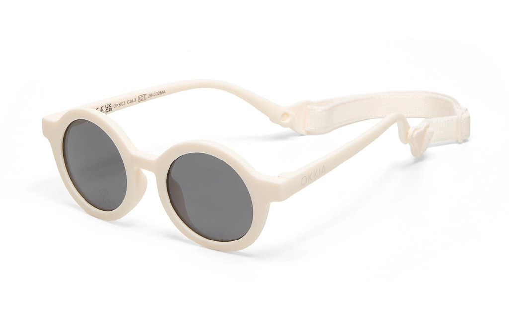OKKIA Lunettes de soleil pour enfants Tondo 3-5 ans Whister White