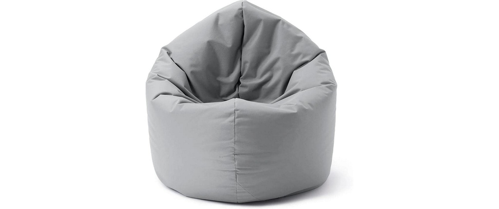 Lumaland Pouf rond 2 en 1, 300 l Polyester (PES), Gris clair