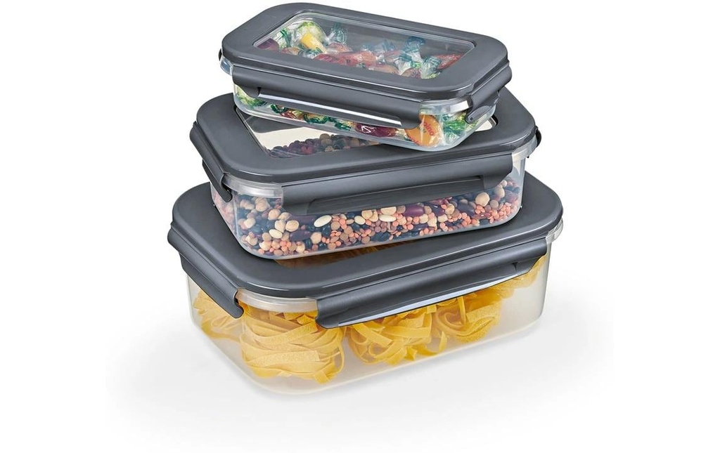 GOURMETmaxx Boîtes de conservation Klick-it rectangulaires 6 pièces