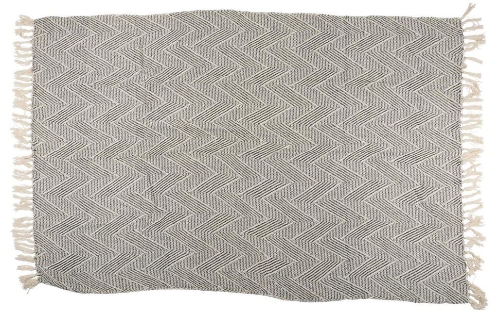 Arti Casa Couverture en coton 170 x 130 cm, Noir