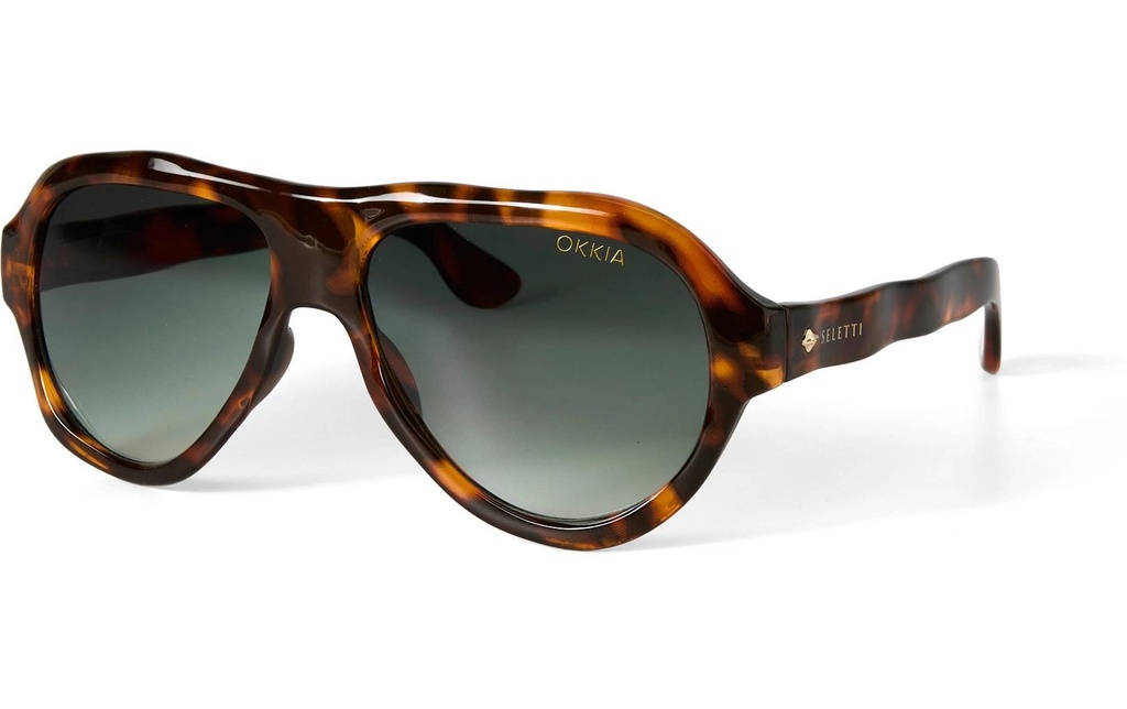 OKKIA Lunettes de soleil Seletti Florida Classic Havanna, Green lens