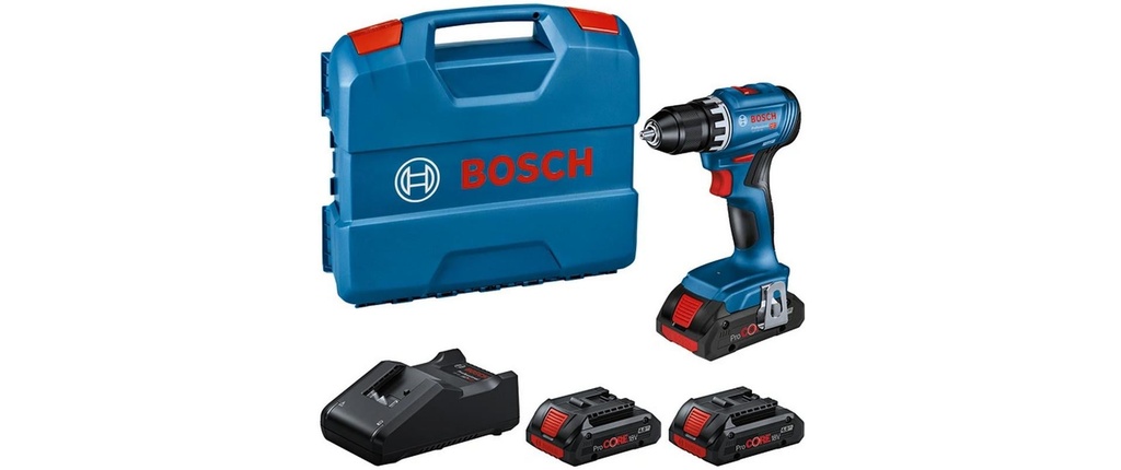Bosch Professional Perceuse-visseuse sans fil GSR 18 V-45 + 3x 4.0 Ah