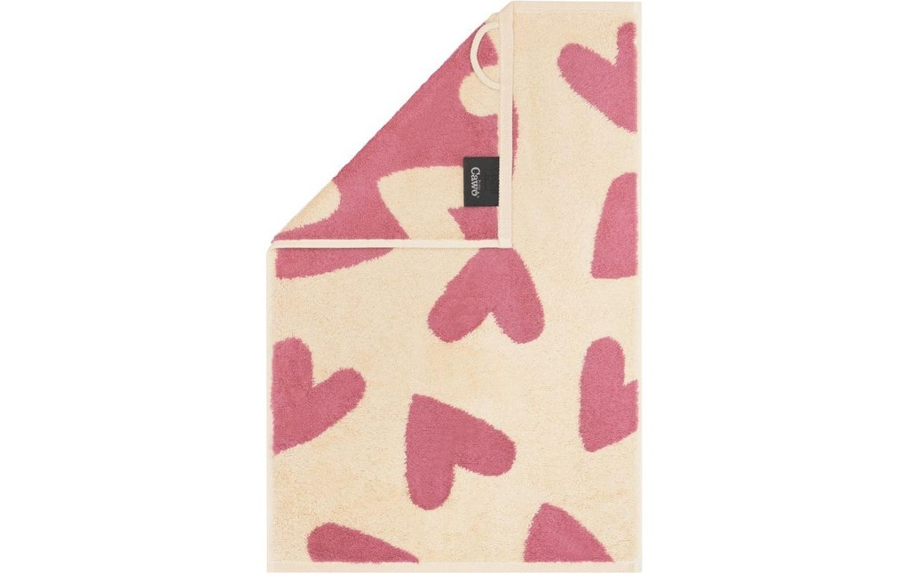 Cawö Serviette pour invité Heart Beats 30 x 50 cm, Rose