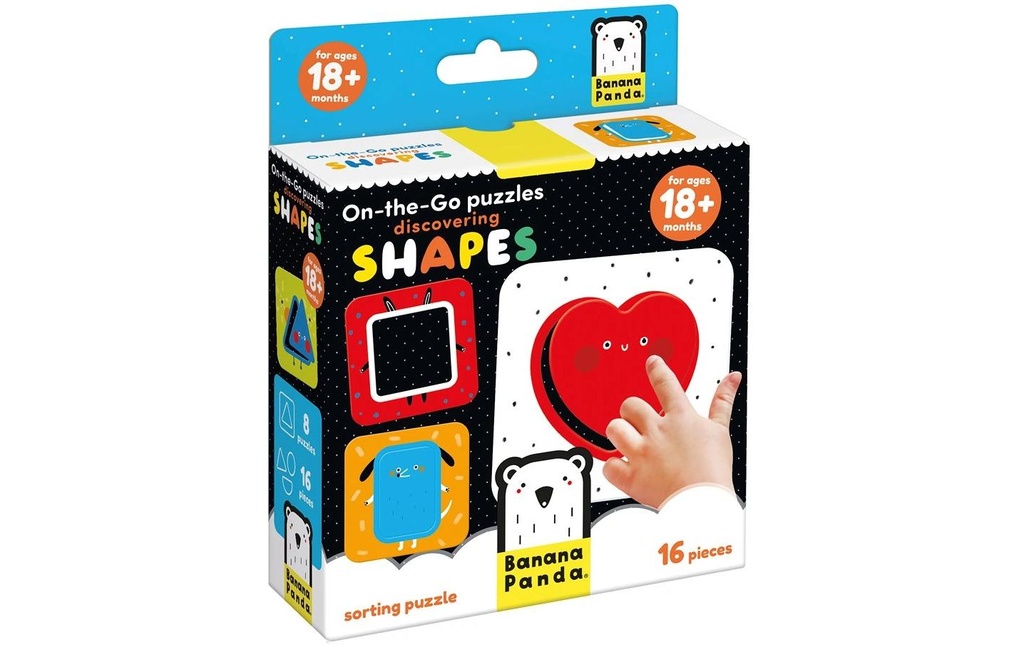 BANANA PANDA Puzzle On-the-Go Disc. Shapes (16 pces)