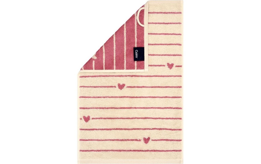 Cawö Serviette pour invité Heart Beats 30 x 50 cm, Rose