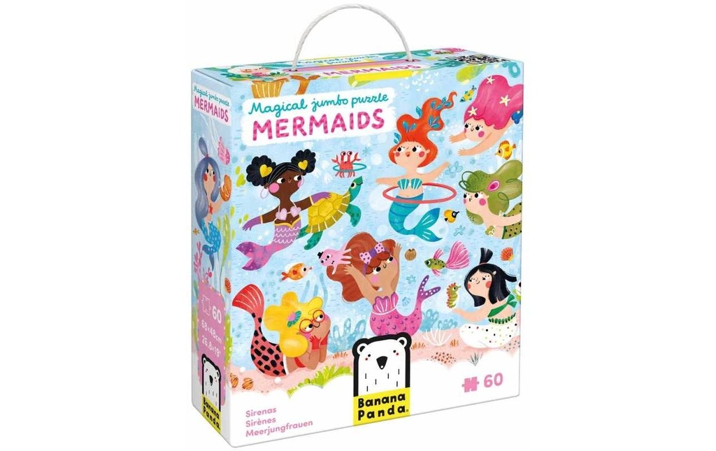 BANANA PANDA Puzzle Magical Jumbo Mermaids (60 pces)