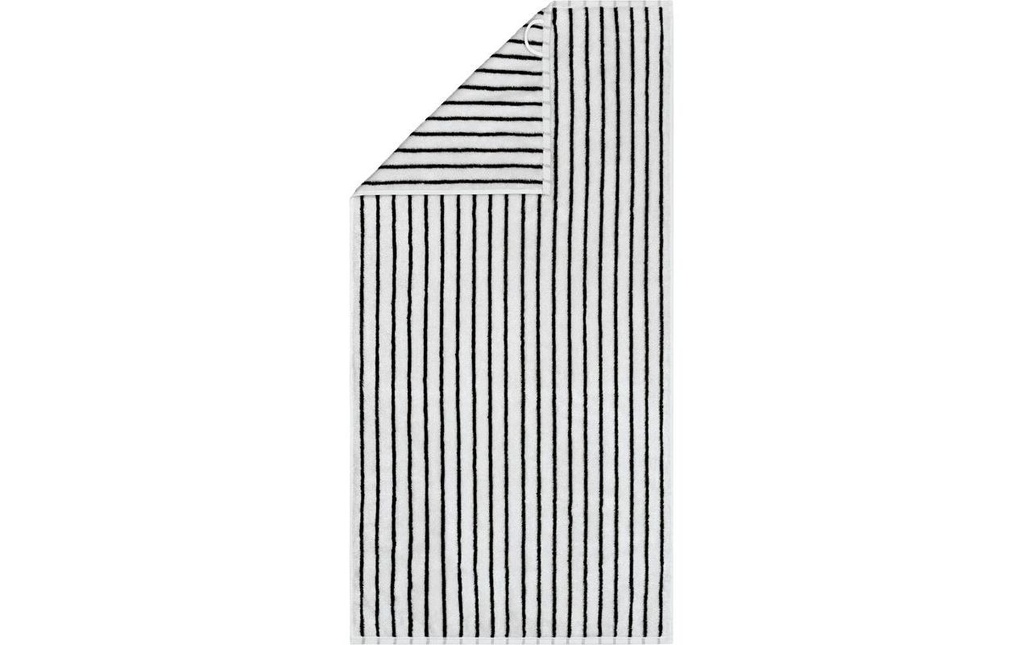 Cawö Serviette de douche 80 x 150 cm, Noir/Blanc