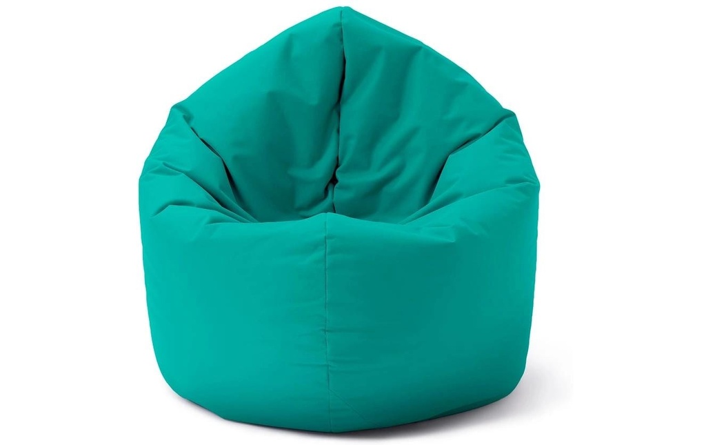 Lumaland Pouf rond 2 en 1, 300 l Polyester (PES), Bleu/Turquoise