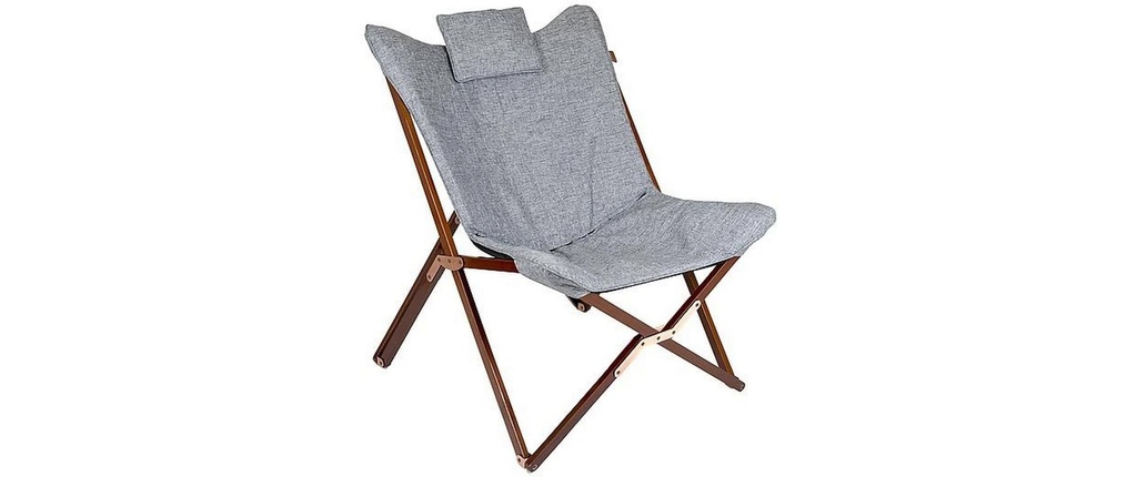 Bo-Camp Chaise de camping Bloomsbury Gris