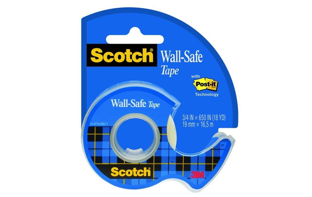 Scotch Dérouleur manuel Wall-Safe en distributeur 19 mm x 16.5 m