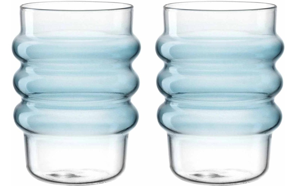 LEONARDO Verre Sole 440 ml, 2 pièces, bleu