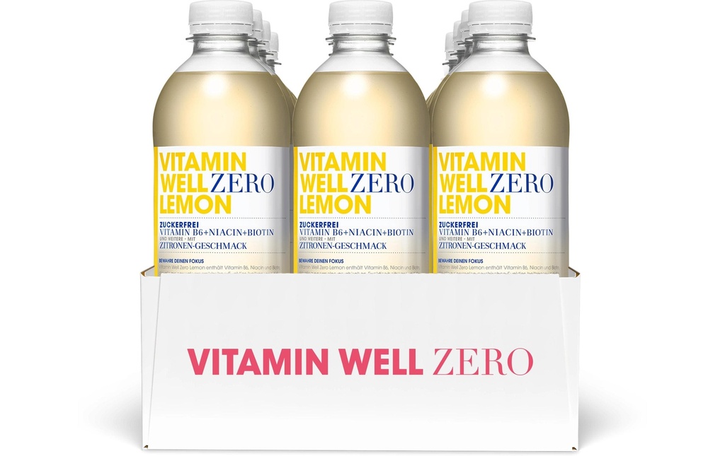 VITAMIN WELL Zéro citron 12 x 0,5 l, sans sucre