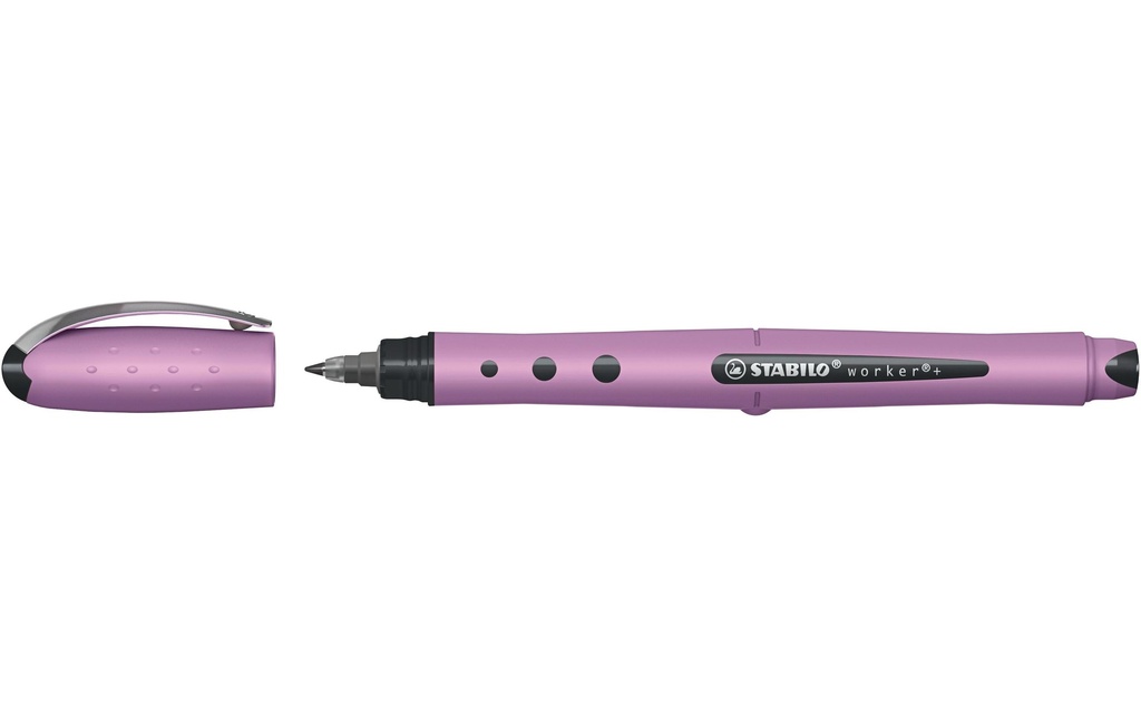 STABILO worker+ 0.5 mm rollerbal 0.5 mm, Violet