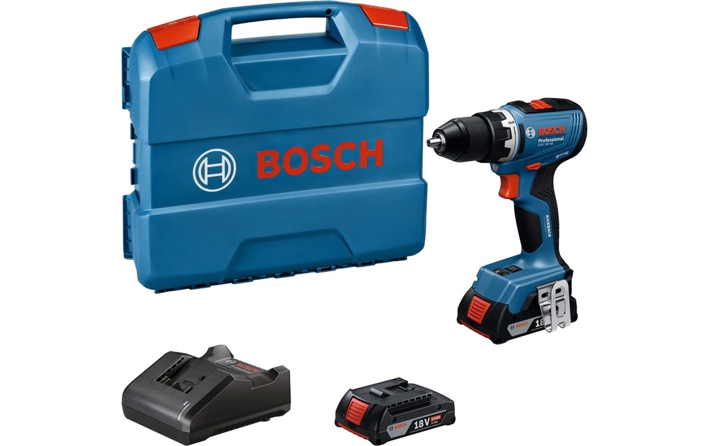 Bosch Professional Perceuse-visseuse sans fil GSR 18 V-65 + 2x 4.0 Ah