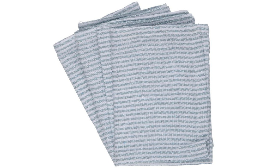Arti Casa Serviettes de table 35 x 35 cm, Bleu rayé
