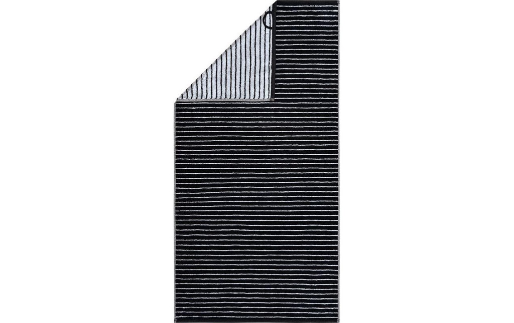 Cawö Serviette de douche 80 x 150 cm, Noir/Blanc