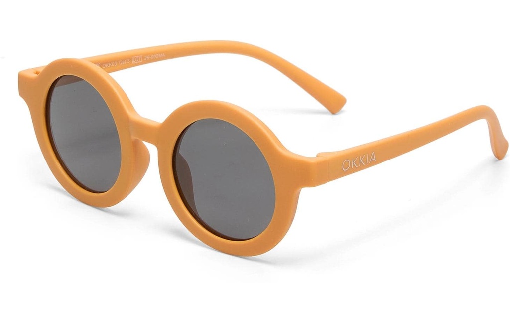 OKKIA Lunettes de soleil pour enfants Tondo, 6-10 ans Coucher de soleil jaune